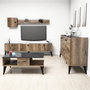 Hanah Home Lidya 2 Juego de Muebles para Sala de Estar Nogal y Mármol